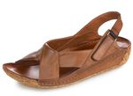 Gemini Sandale aus weichem Leder COGNAC