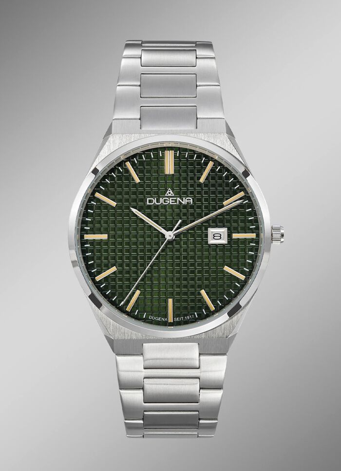 Dugena-Quartz-Herrenuhr mit Edelstahlbandgeh&auml;use 
