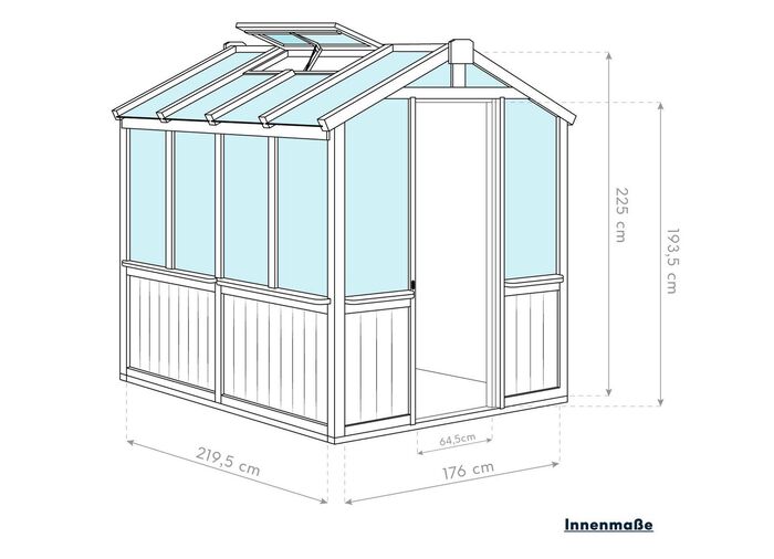 Hochwertiges Gew&auml;chshaus aus Zedernholz 