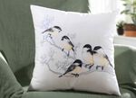 Kissenbezug mit Vogel- Motiv 