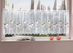 Romantische Fenster- und Türdekoration mit Stangendurchzug WEISS-BUNT