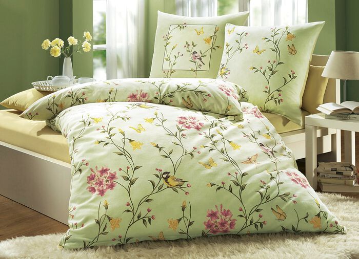 "Dobnig" Bettwäsche-Garnitur in Biber oder Satin Qualität LIND