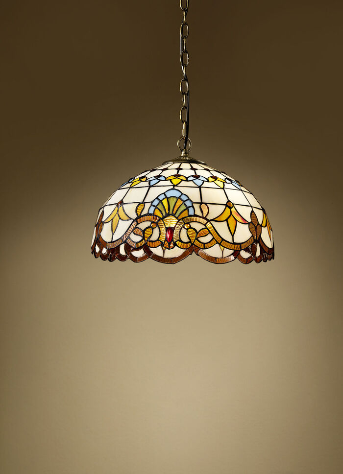 Tiffany-Pendelleuchte, 2-flammig 