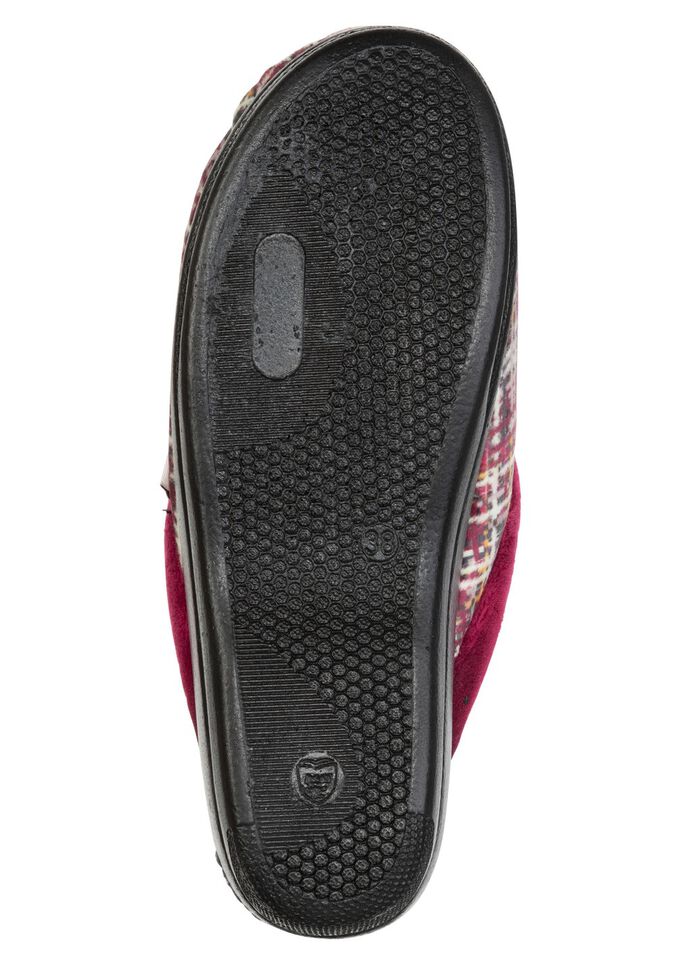 Klassische Damen-Hausschuhe, Weite G, mit angenehmer Polsterung BORDEAUX