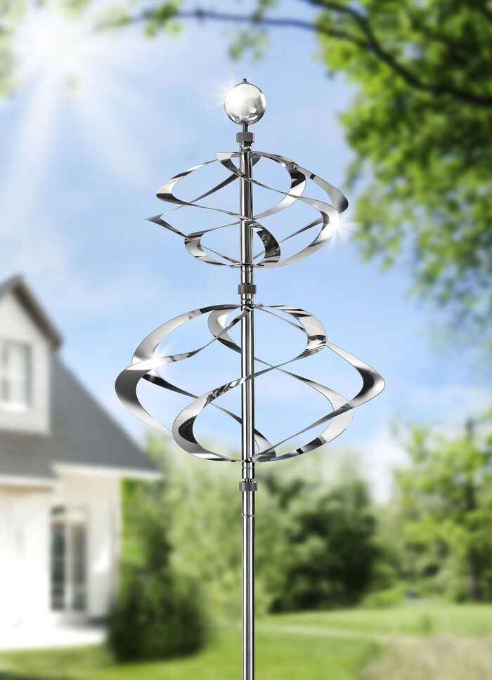 Handgefertigtes Windrad aus Edelstahl 