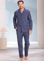 Comte-Schlafanzug aus Webware, mit durchgekn&ouml;pftem Oberteil 