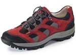 Waldl&auml;ufer, sportliche Damen-Schn&uuml;rschuhe, Weite H, mit herausnehmbarem Fu&szlig;bett GRANATROT-SCHWARZ-GRAU