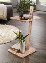 Beistelltisch mit h&ouml;henverstellbarer Tischplatte NATUR