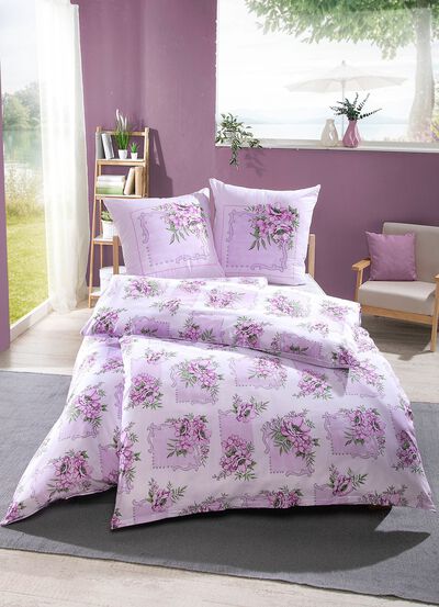 Beidseitig bedruckte Bettw&auml;sche-Garnitur aus dem Hause Dobnig 