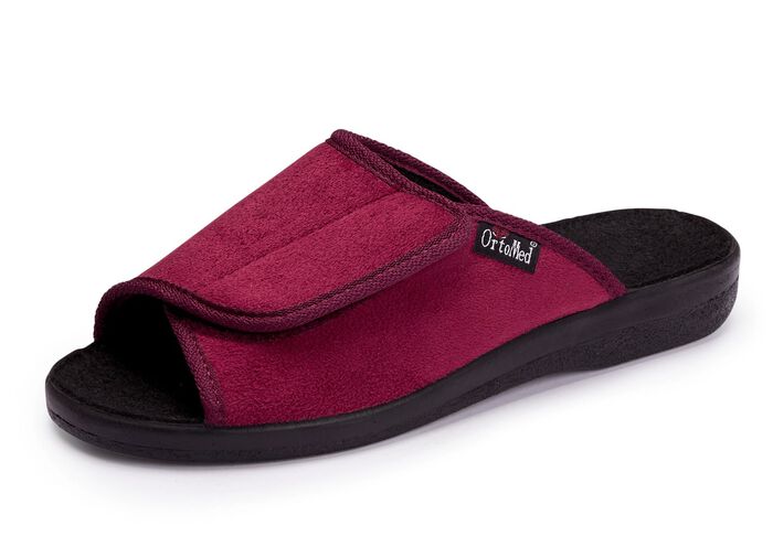 Pantoffel aus Veloursmaterial 