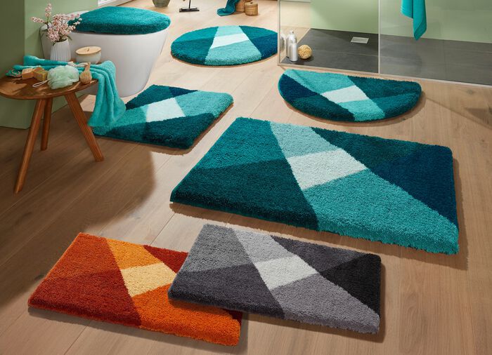 Badvorleger von LineaDue mit rutschhemmender R&uuml;ckseite SMARAGDGR&Uuml;N