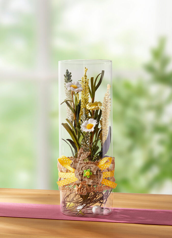 Blüten-Arrangement in Glasvase 