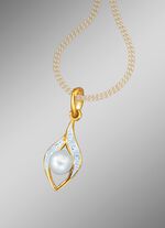 Anh&auml;nger in Bicolor, mit S&uuml;&szlig;wasser-Zuchtperle 