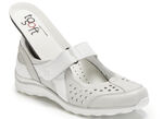 Toosoft Slipper mit zart schimmernden Besätzen EISGRAU-WEISS