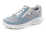 Schnürschuh aus Meshmaterial und Veloursleder HELLBLAU