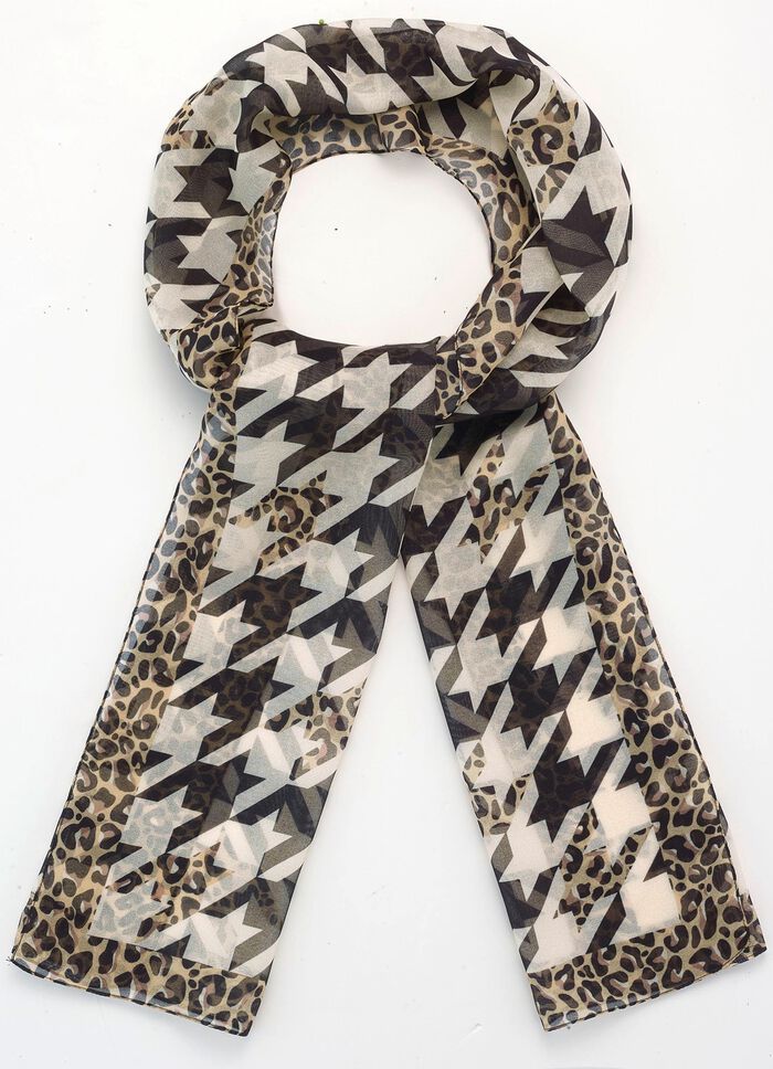 Schal mit Hahnentritt-Dessin 