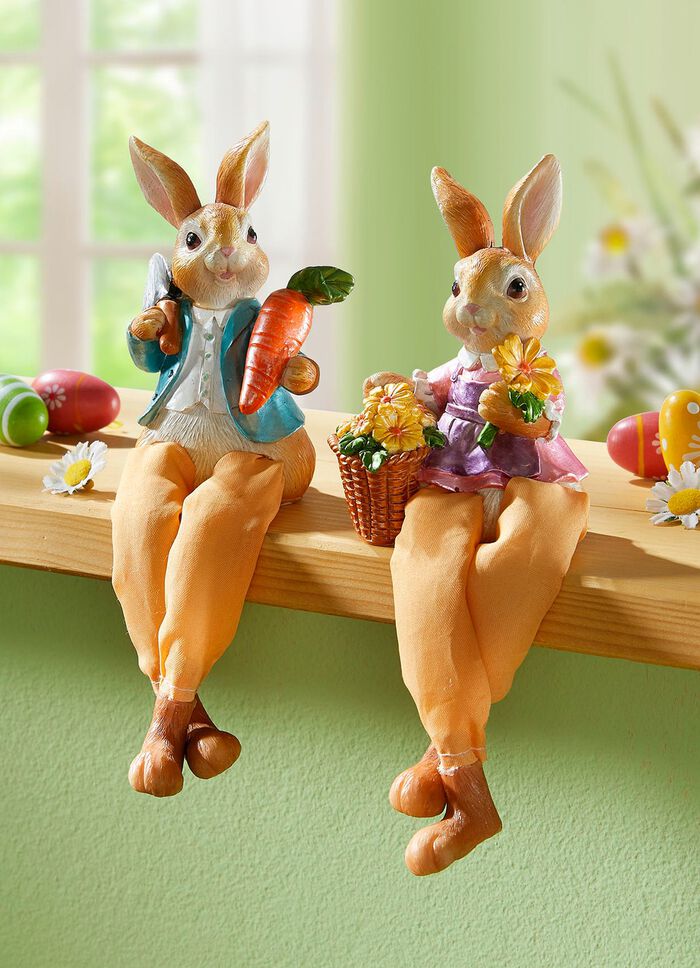 Kantenhocker, 2er-Set, aus Polyresin 