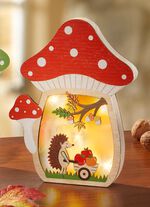 Beleuchtetes Pilz-Haus, batteriebetrieben 
