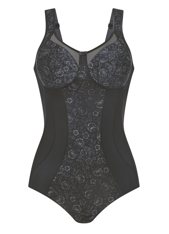 Anita Hosenkorselett mit transparenten Tülleinsätzen SCHWARZ
