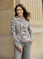 Shirt-Tunika mit tollem Feder-Dessin 