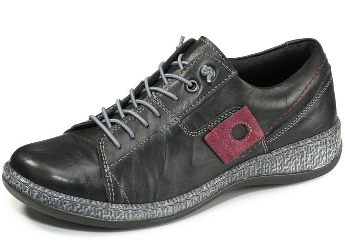 Sneaker aus Nappaleder mit Knitter-Struktur 