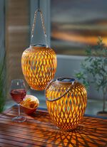 Solar-Korblaterne aus Kunststoff, 2er-Set 