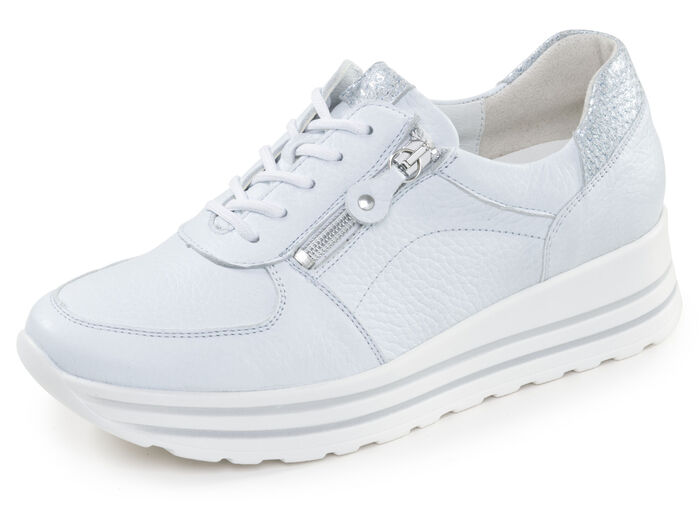 Waldläufer, bequeme Damen-Sneaker, Weite H, mit herausnehmbarem Fußbett BLEU