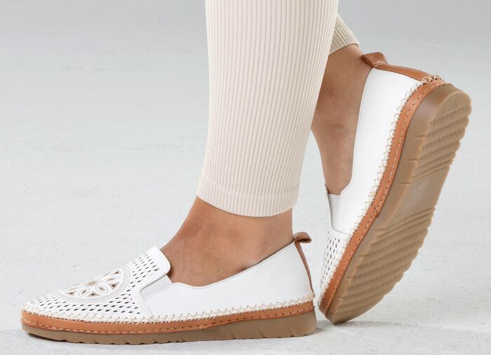 Gemini, sommerliche Damen-Slipper, Weite G, mit herausnehmbarem Fu&szlig;bett 