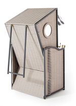 Single-Strandkorb mit 2 Sichtfensern/Bullaugen 