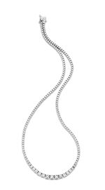 Hochkar&auml;tige Halskette in Wei&szlig;gold mit 83 Brillanten 