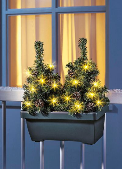 Balkonkasten mit LED-B&auml;umchen 