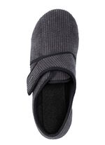 Klassische Herren-Hausschuhe, mit Klettverschluss ANTHRAZIT