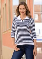 Pullover mit Ajoureffekten im Ringelmuster 