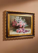 Bild Flieder und Pfingstrosen mit Schwertlilien 