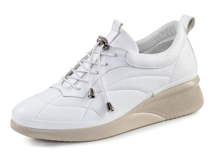 Gemini Sneaker mit dekorativer Steppung WEISS
