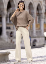 Angesagte Hose in modischer Weite BEIGE