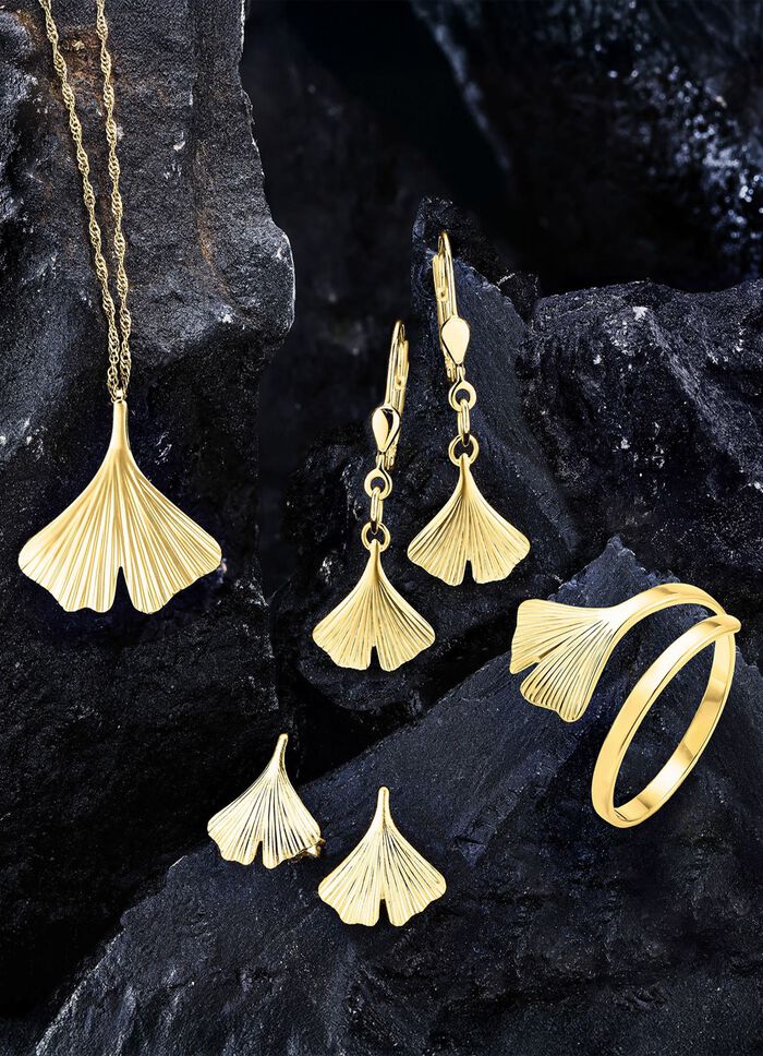 Ohrstecker Ginkgoblatt 