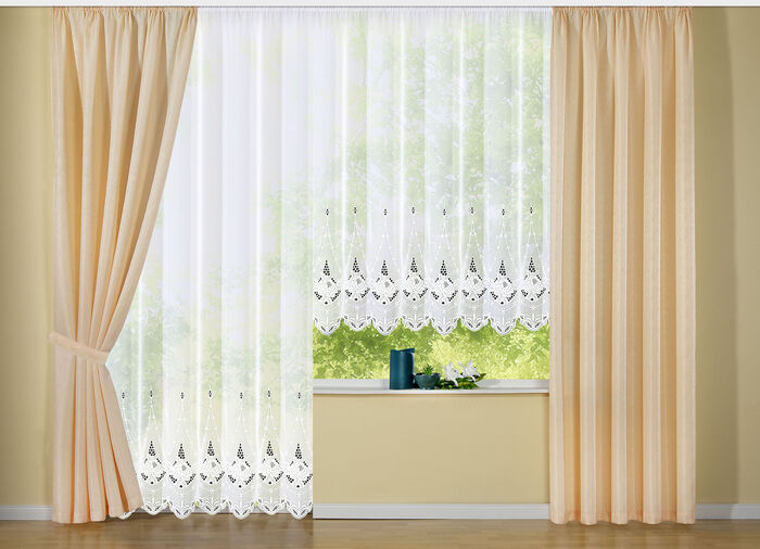 Übergardine mit Universalschienenband PUDER