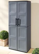 Gartenschrank mit soliden Stahlscharnieren 