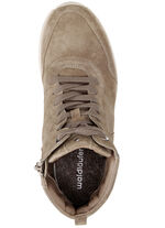 Waldläufer Schnür-Stiefelette mit Innenreißverschluss TAUPE
