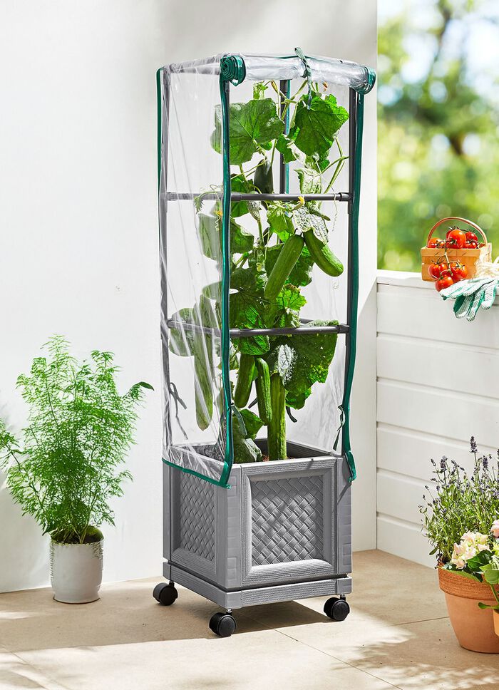 XXL-Pflanzturm mit Rollen 