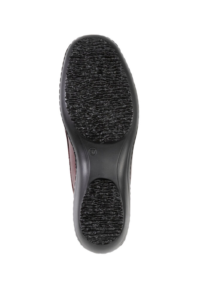 ELENA EDEN Slipper aus teilweise krokogepr&auml;gtem, schattiertem Nappaleder BURGUND