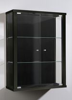 Hängevitrine mit ESG-Sicherheitsglas SCHWARZ