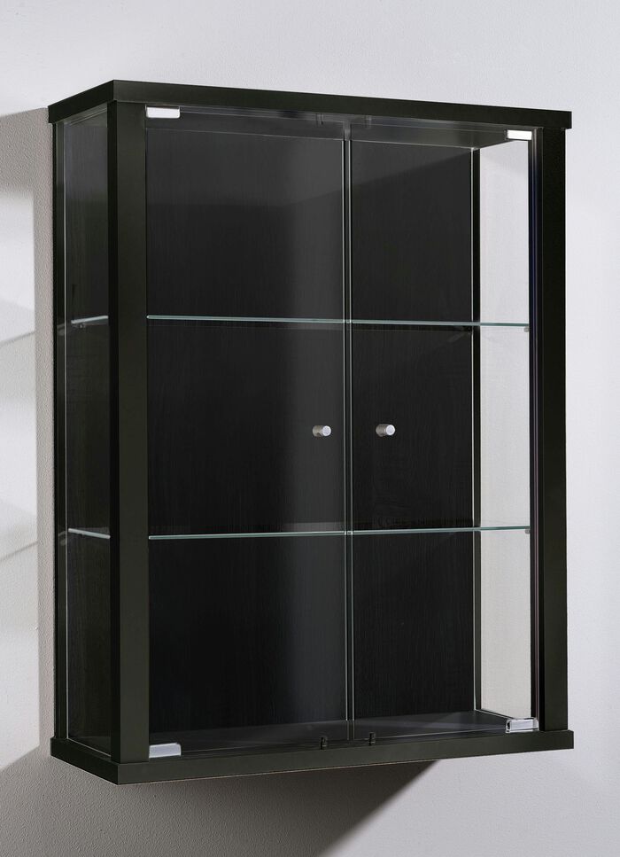 Hängevitrine mit ESG-Sicherheitsglas SCHWARZ