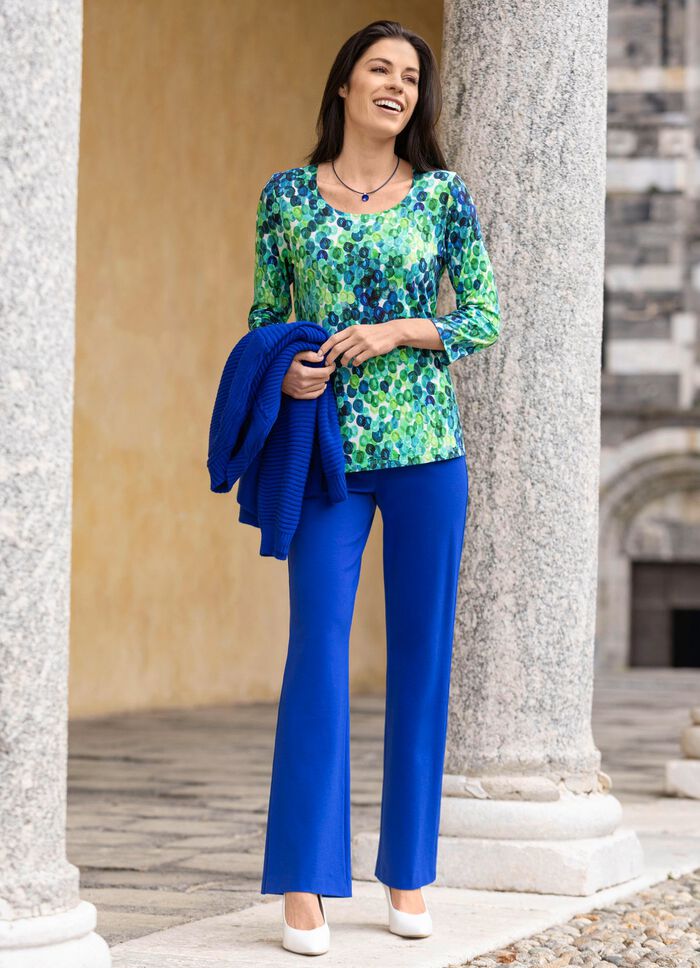 Jerseyhose mit ausgestellter Fu&szlig;weite 