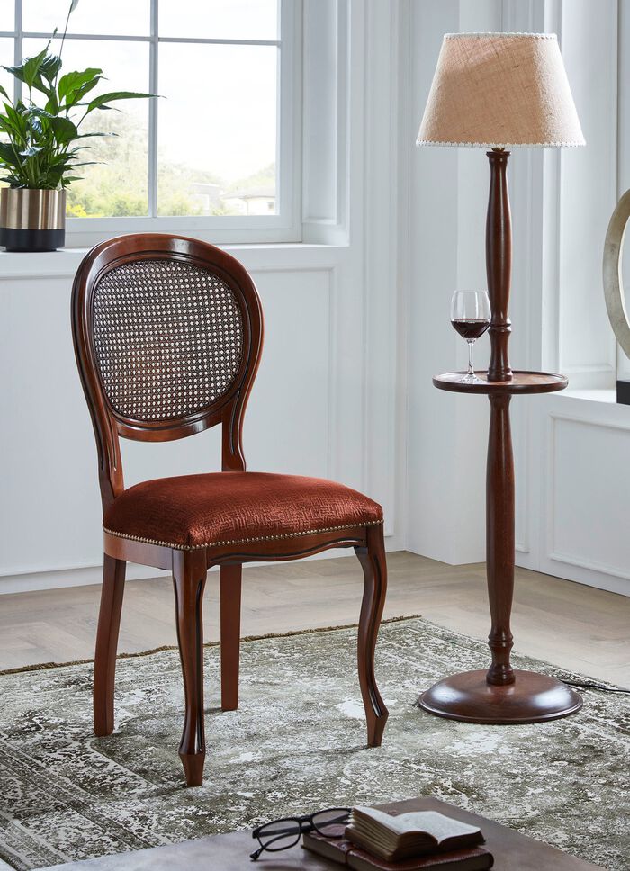 Italienische Sitzm&ouml;bel auf massivem Buchengestell NUSSBAUM-BORDEAUX