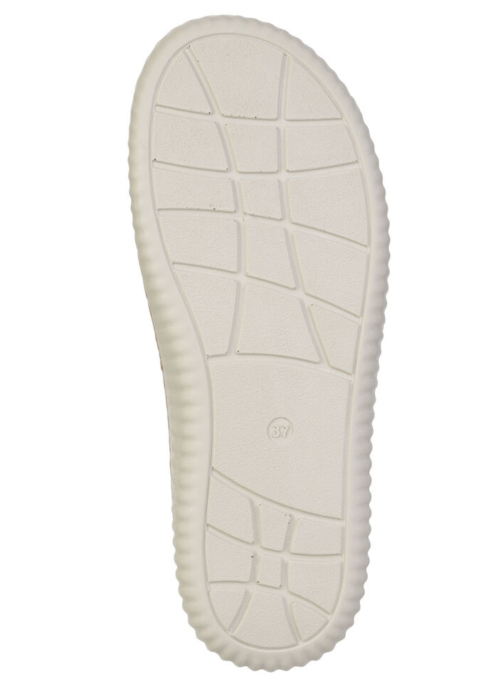 ELENA EDEN, bequeme Damen-Pantoletten, Weite H, mit herausnehmbarem Fußbett BEIGE