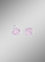 Ohrstecker mit Rosenquarz und Weißtopase 