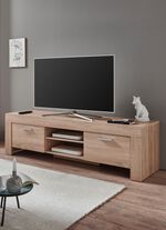 TV-Longboard mit Griffen in Aluminium-Optik EICHE SONOMA