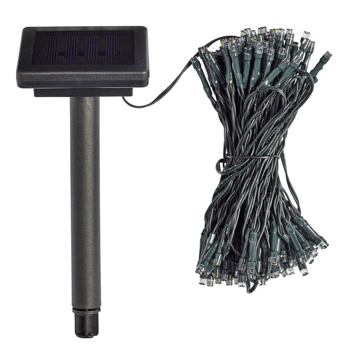 Solar-Lichterkette mit 200 kaltwei&szlig;en LEDs 